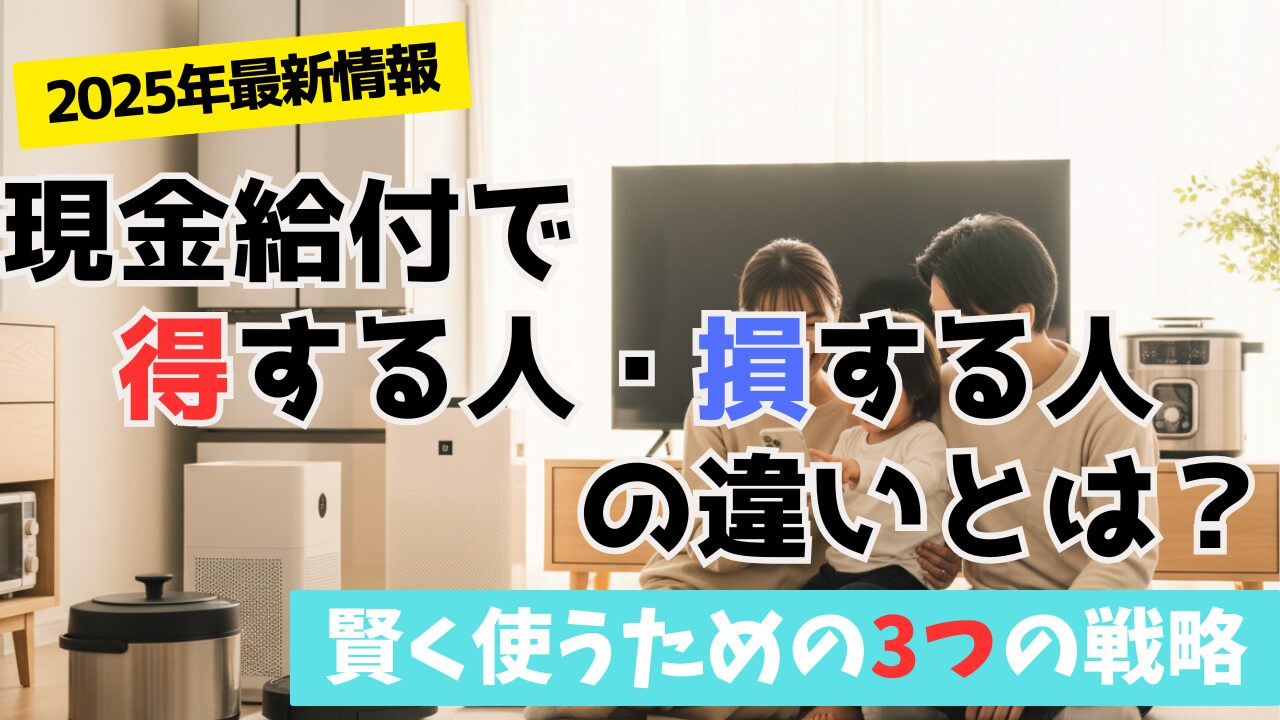 現金給付で得する人・損する人の違いとは？