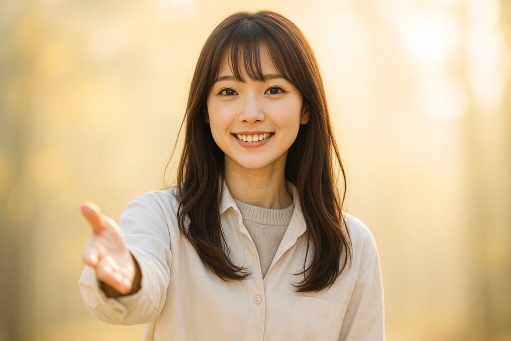 前向きに一歩踏み出す人を応援する姿