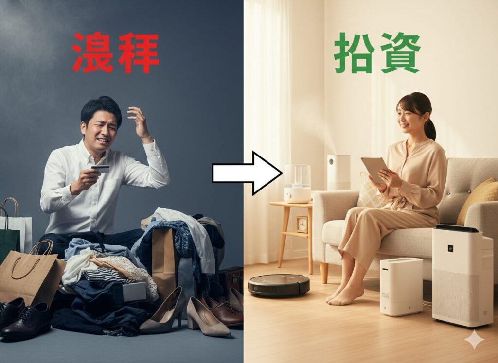 現金給付の使い方の違い 給付金を浪費する人と賢く使う人の対比