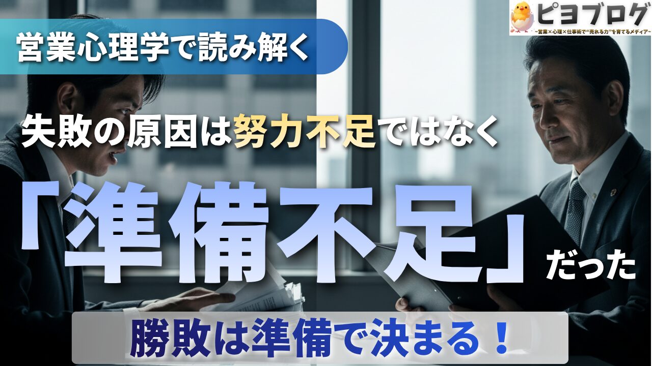 準備すれば、結果は変わる。