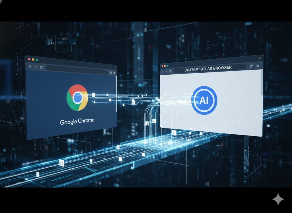 Chromeからアトラスブラウザへデータを引き継ぐイメージ