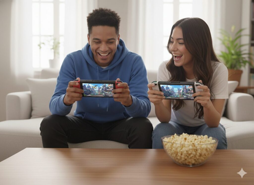 ポケモンZAをSwitchとSwitch2で比較プレイする様子