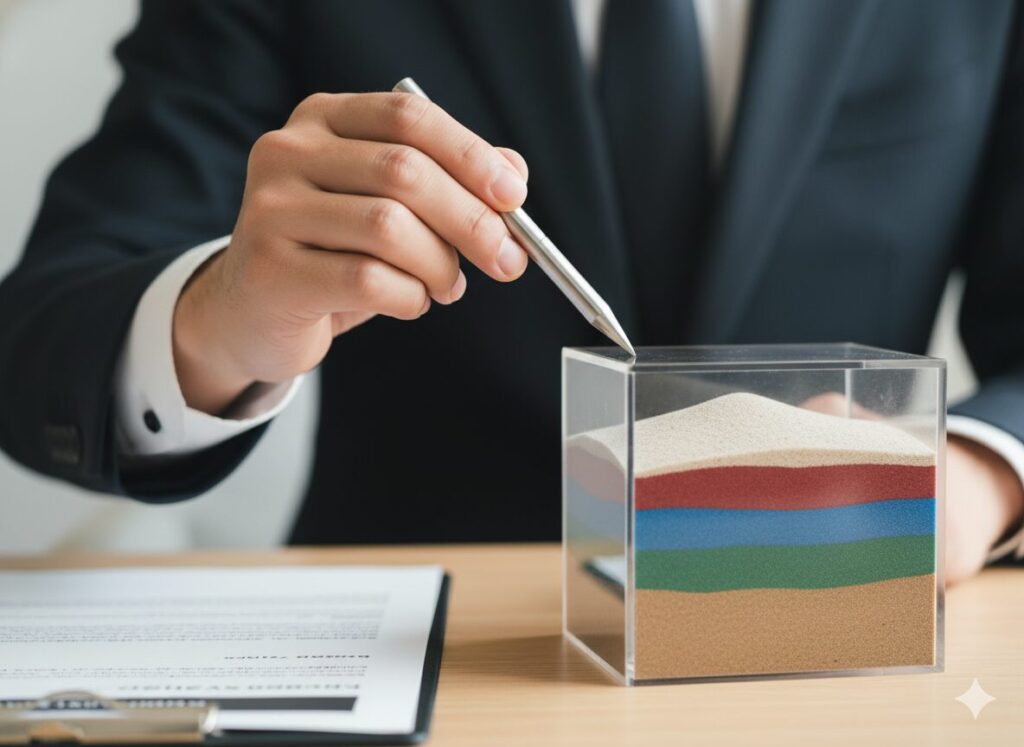 質問を通じてお客様の表面的な要望から真の動機・理由を掘り下げているイメージ図