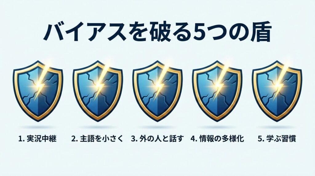 感情的にならず、バイアスを回避するための5つのチェックリスト